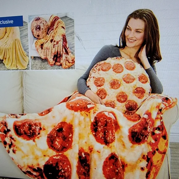 Pillow Pizza Blanket Target RI One Round, Soft Pepperoni Pizza Blanket